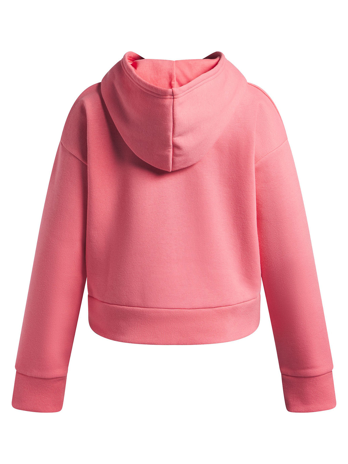 UA Rival Fleece Crop Poleron rosado para niña
