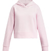 Polerón Under Armour Rival fleece crop hoodie rosado para niñas