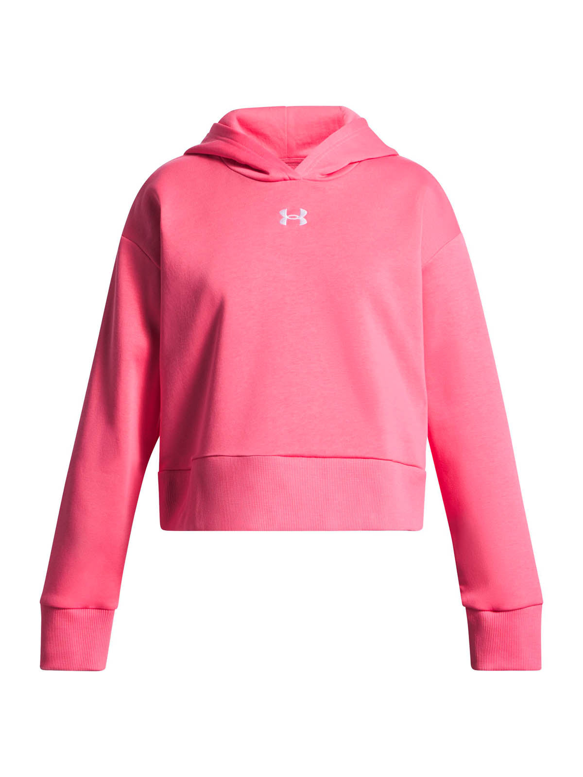 Polerón Lifestyle para niña Rival Fleece Crop rosado Under Armour
