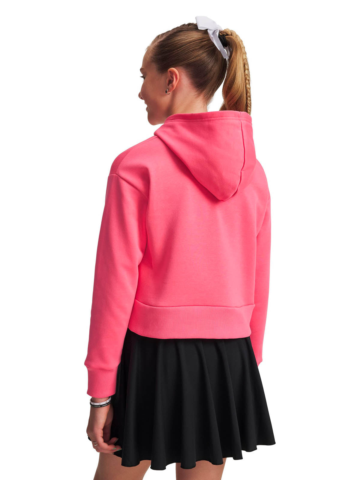 Polerón Lifestyle para niña Rival Fleece Crop rosado Under Armour