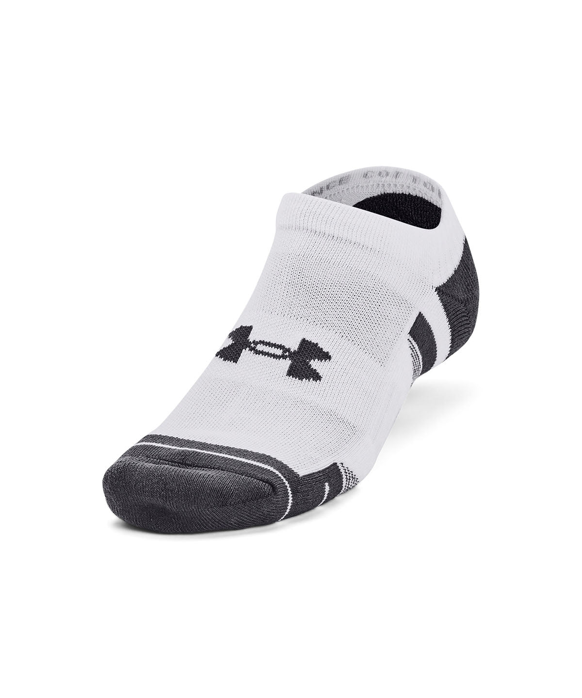 Calcetín unisex Under Armour performance algodón 3 pack no show blanco