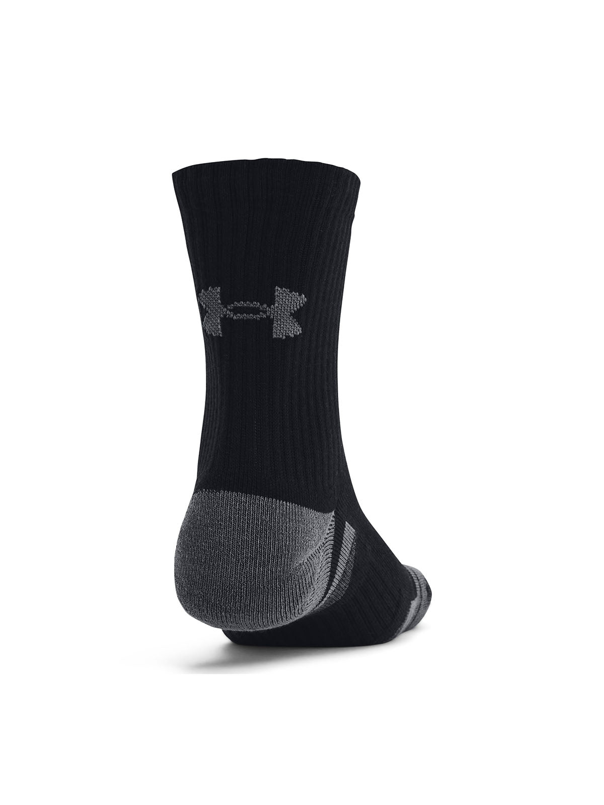 Calcetín unisex Under Armour performance algodón 3 pack negro mid