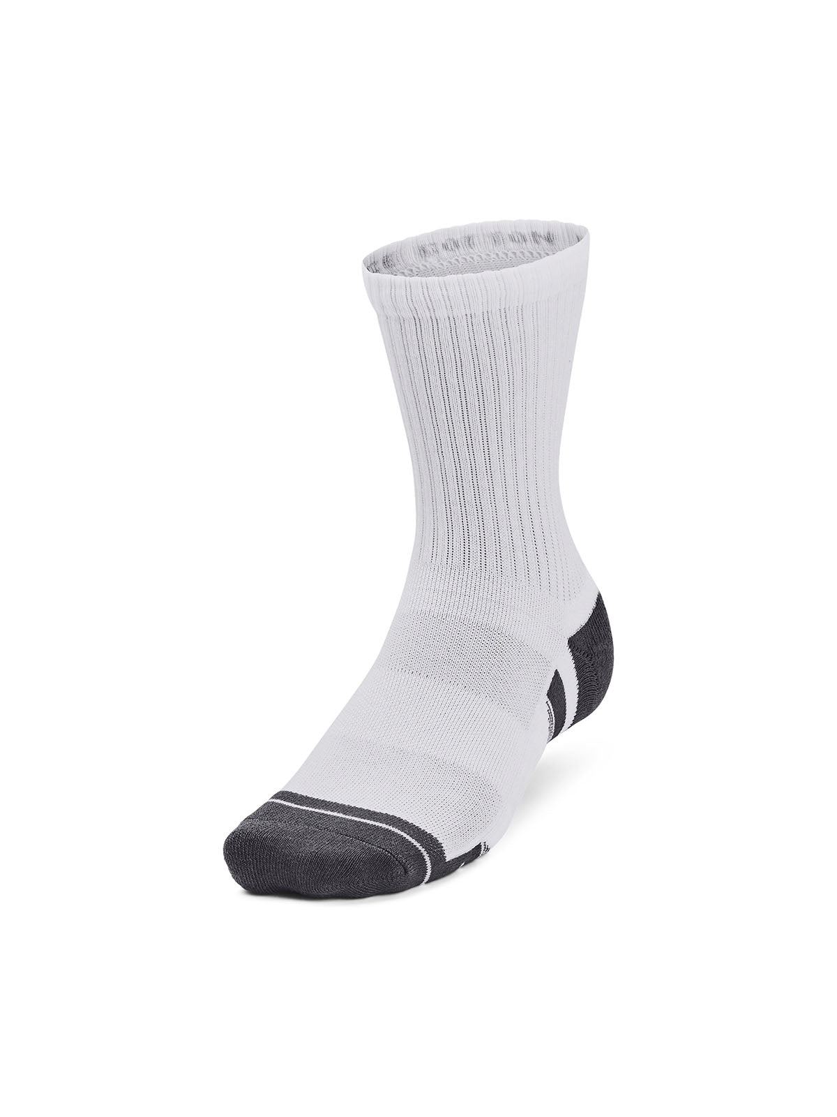 Calcetín unisex Under Armour performance algodón 3 pack mid blanco