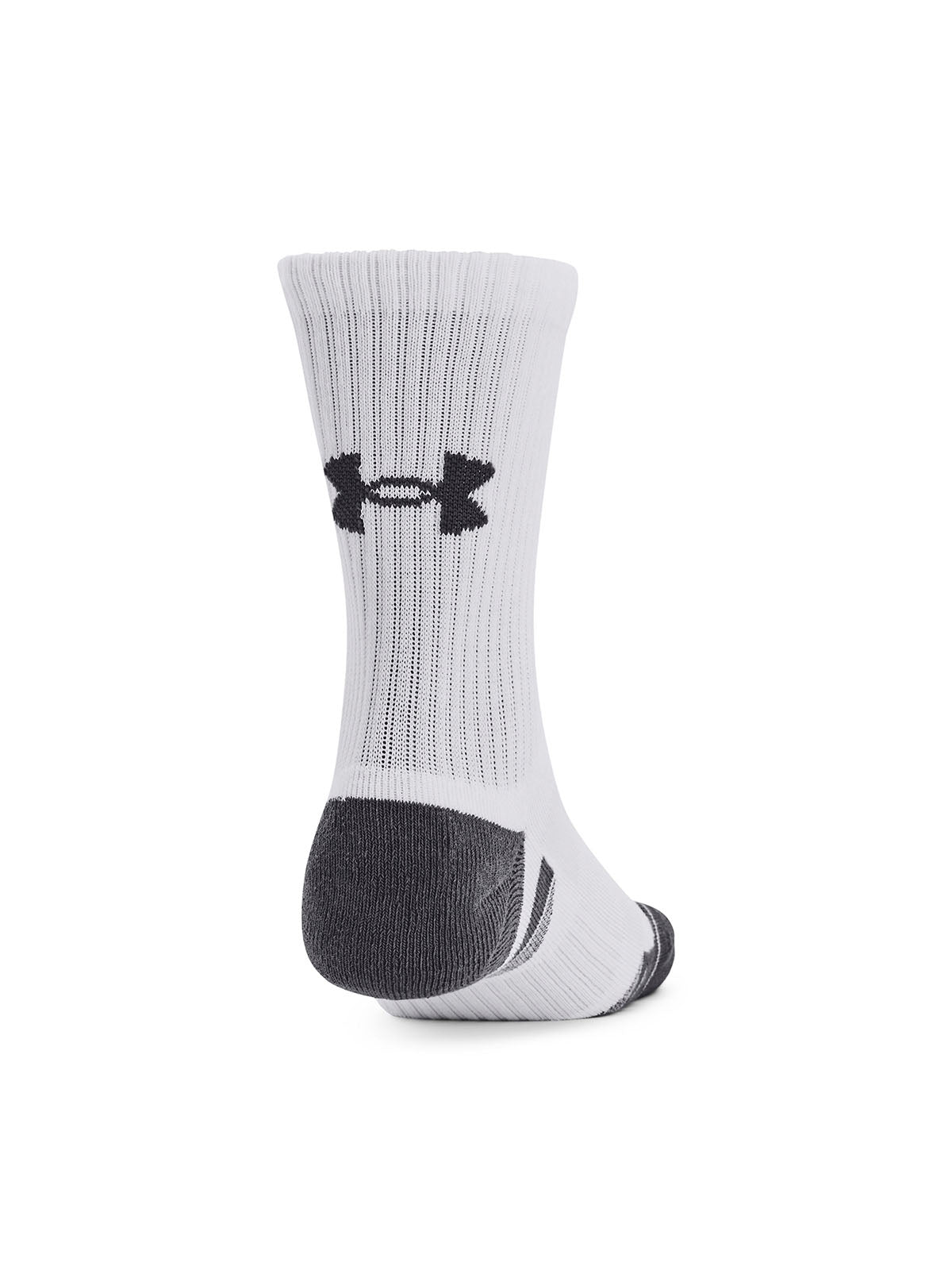 Calcetín unisex Under Armour performance algodón 3 pack mid blanco