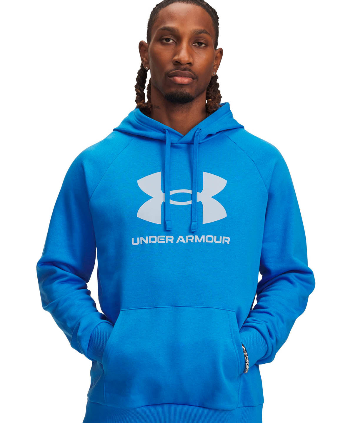 Polerón Lifestyle para hombre Rival Fleece Logo azul Under Armour