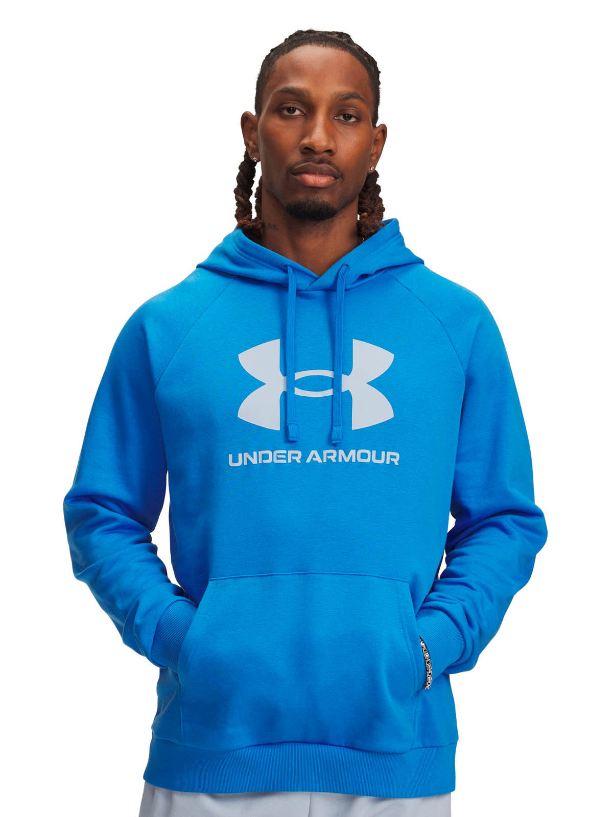 Polerón Lifestyle para hombre Rival Fleece Logo azul Under Armour