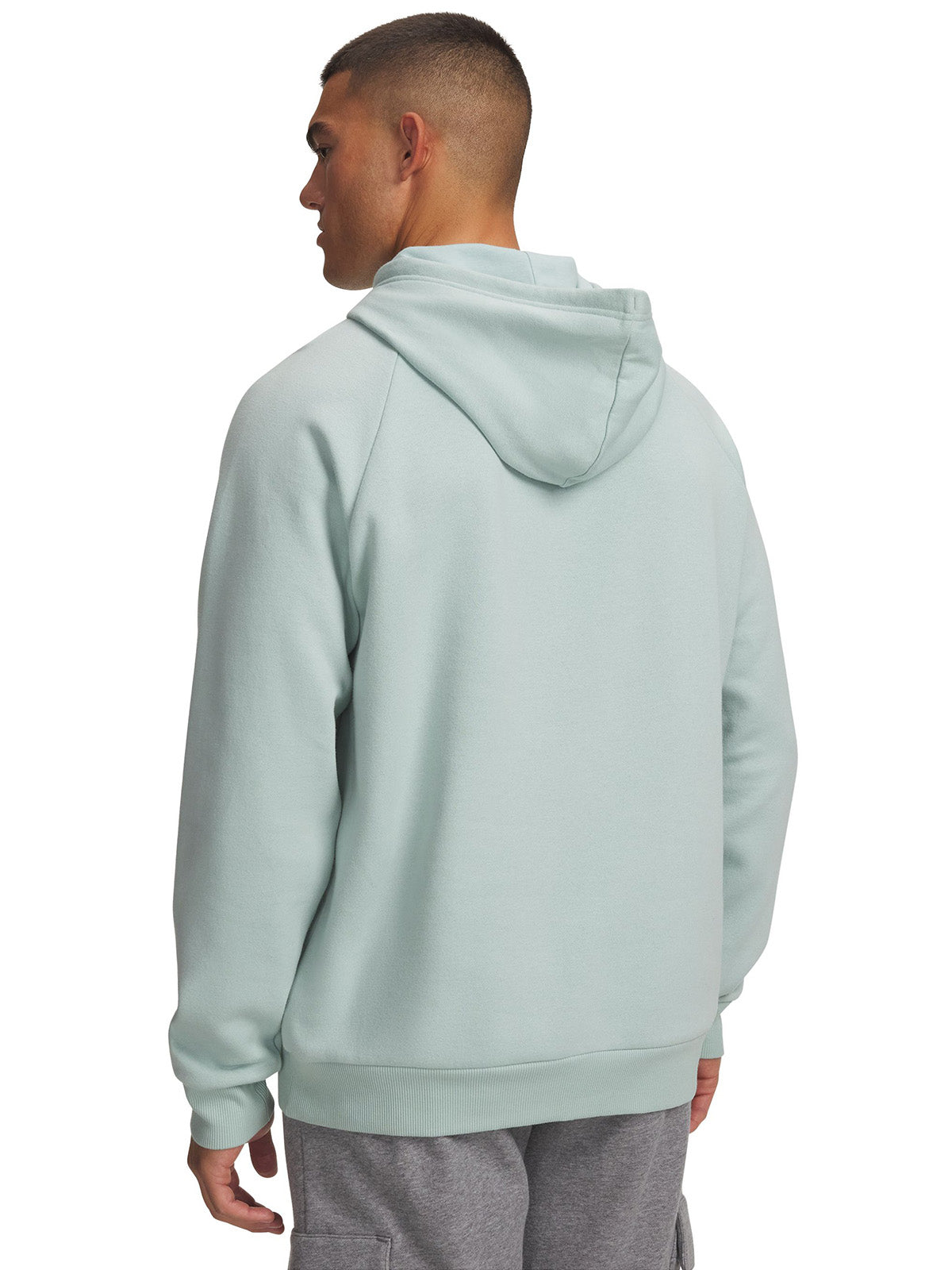 UA Rival Fleece Logo Poleron azul para hombre
