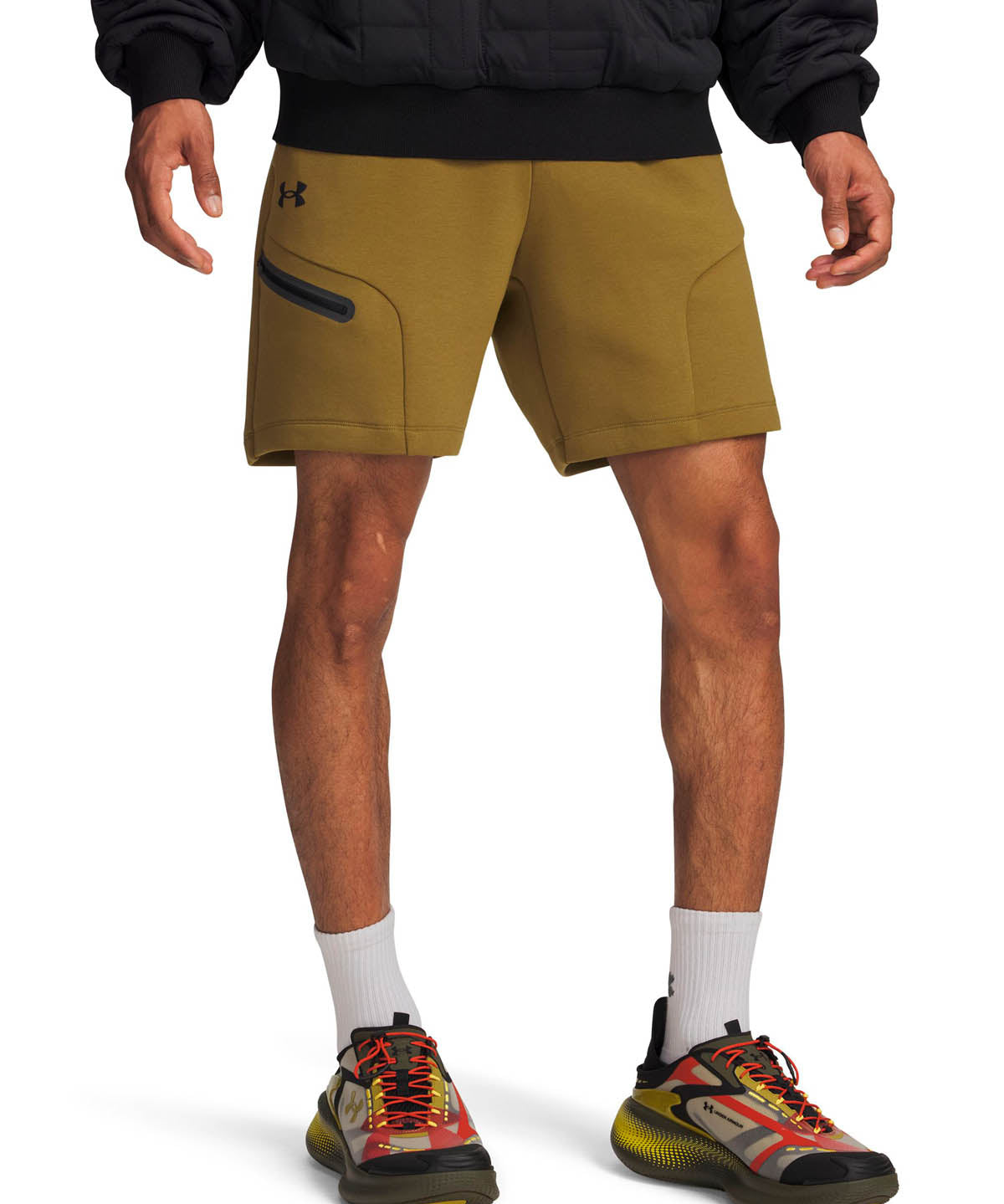 Short Lifestyle para hombre Unstoppable Fleece verde Under Armour