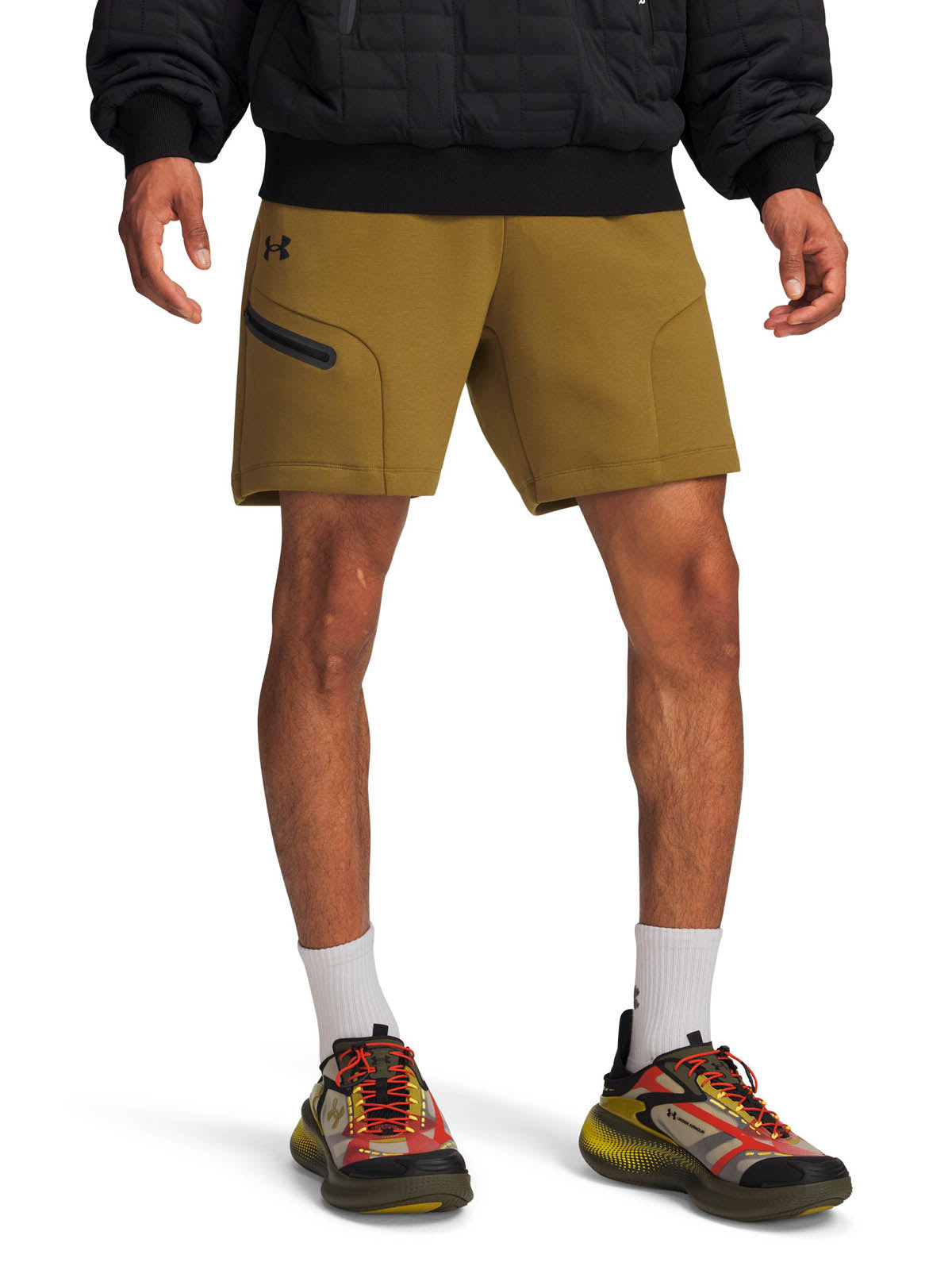 Short Lifestyle para hombre Unstoppable Fleece verde Under Armour