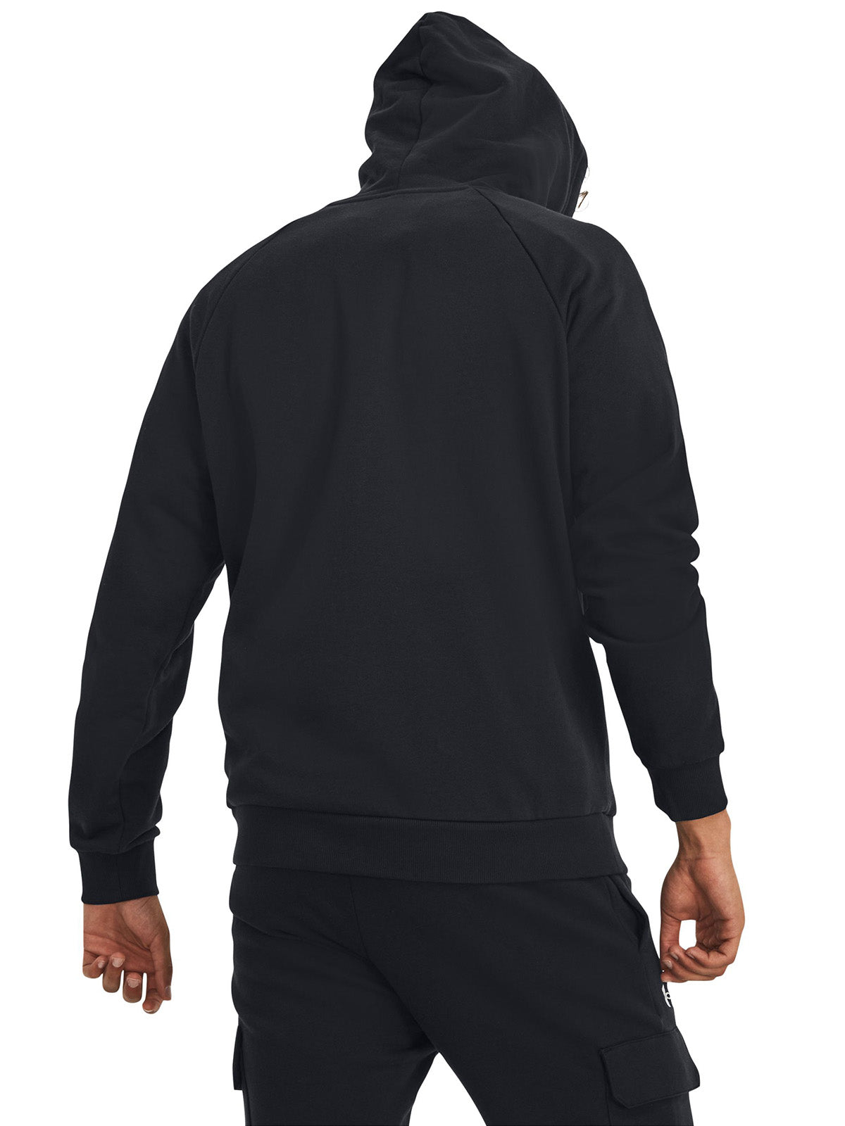 UA Rival Fleece Hoodie Poleron negro para hombre