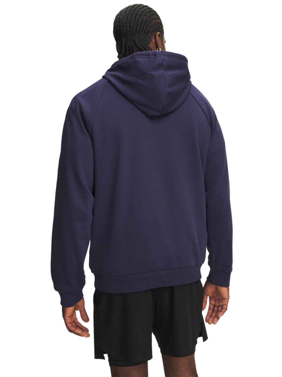 UA Rival Fleece Hoodie Poleron azul para hombre