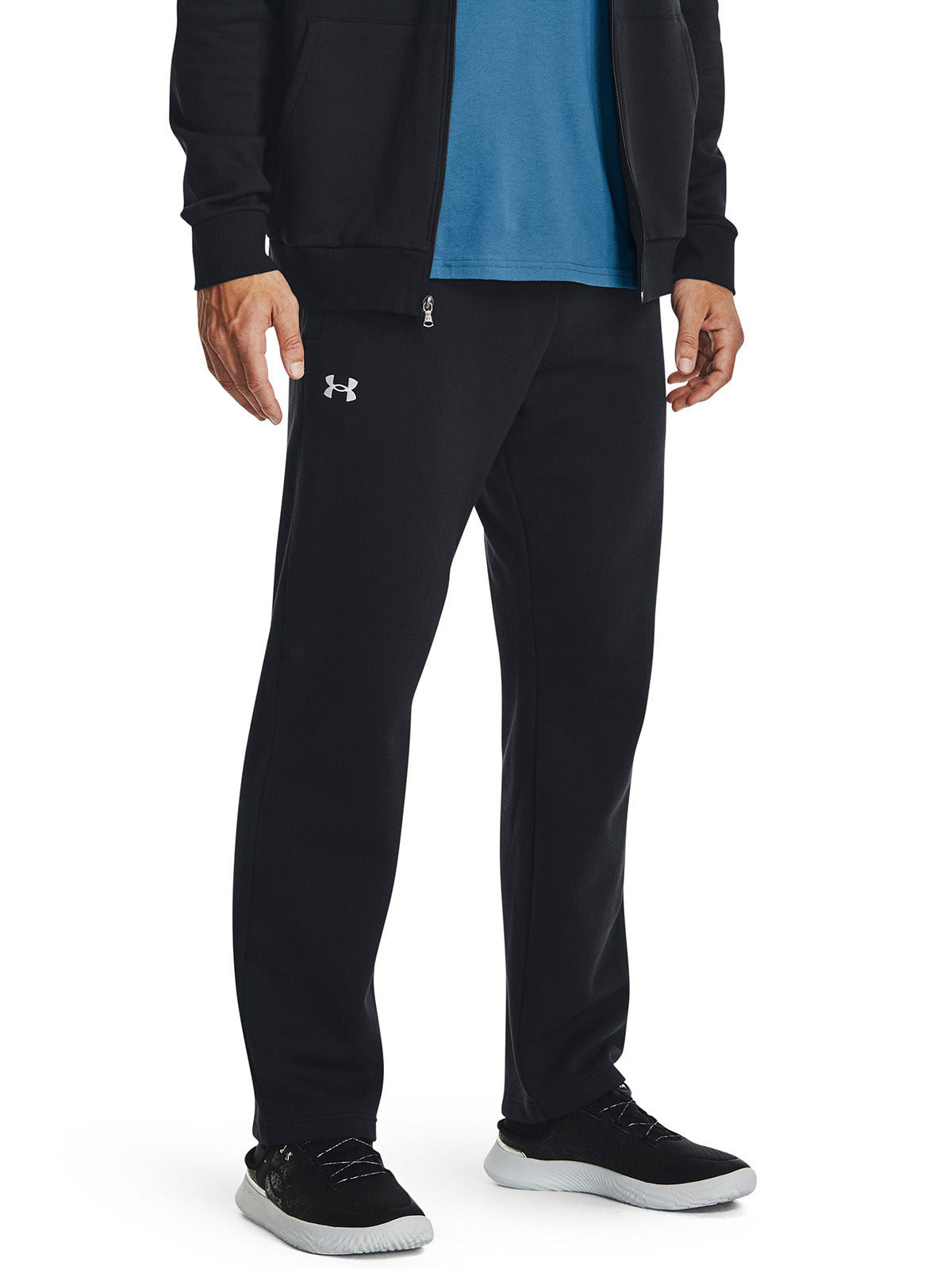 UA Rival Fleece Pantalon negro para hombre