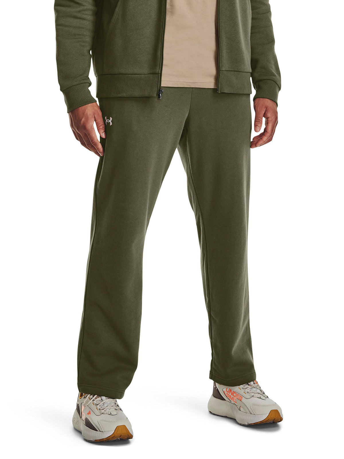 UA Rival Fleece Pantalon verde para hombre