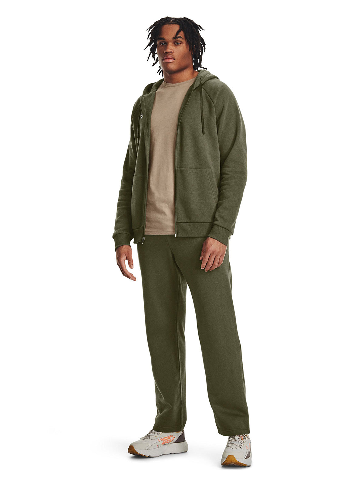UA Rival Fleece Pantalon verde para hombre