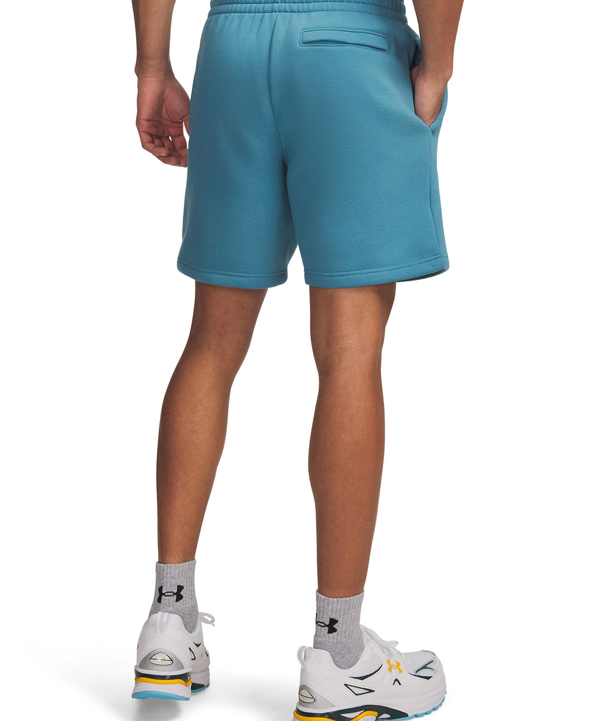 UA Icon Fleece Crew Short azul para hombre
