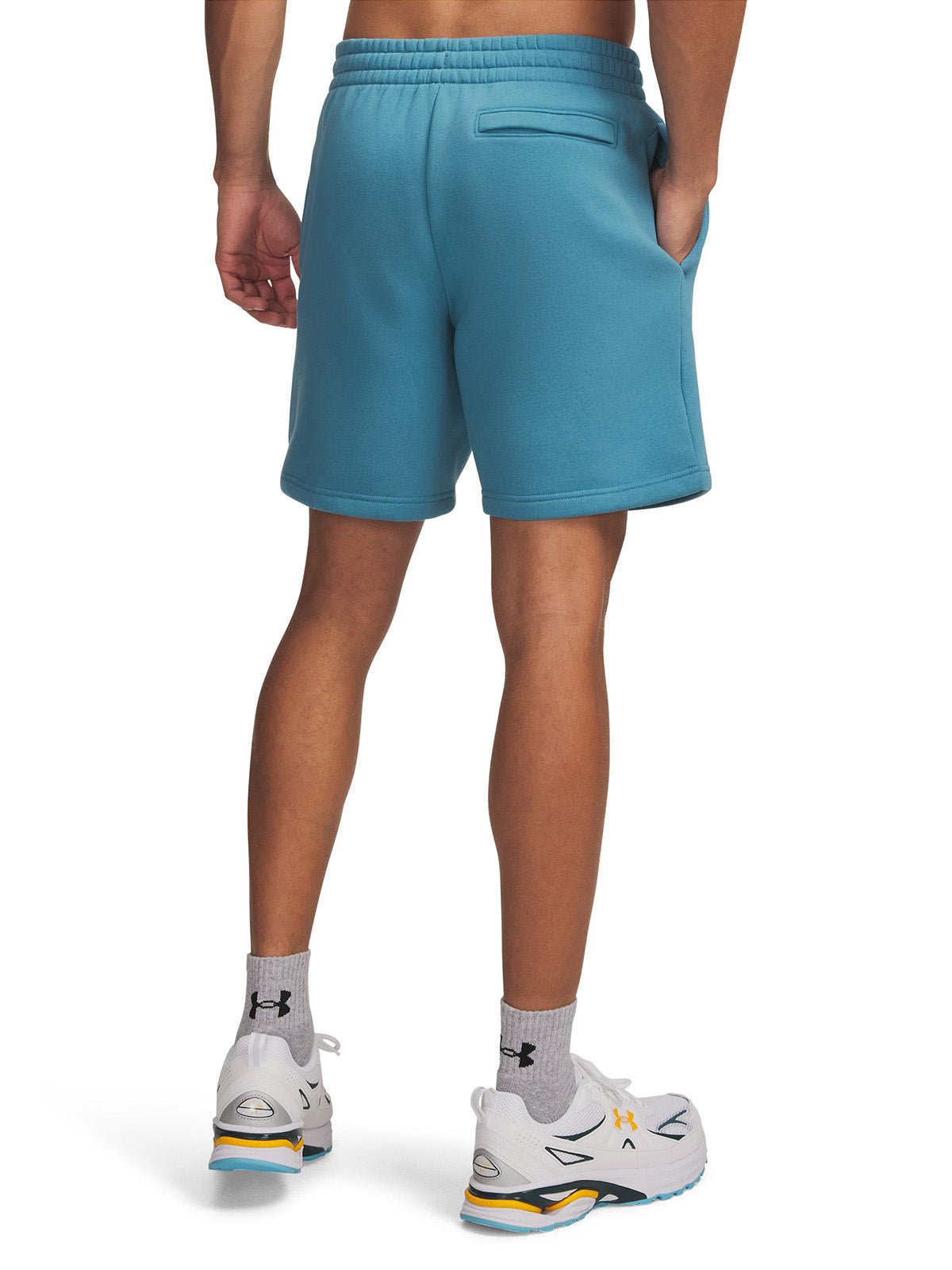 UA Icon Fleece Crew Short azul para hombre