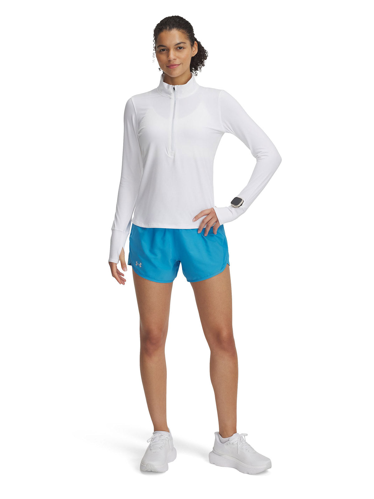 Shorts Under Armour fly-by azul para mujer