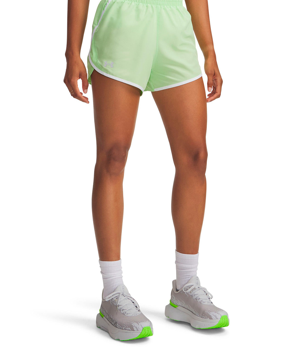 UA Fly-By 3" verde para mujer