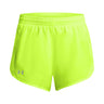 Shorts Under Armour fly-by amarillo para mujer