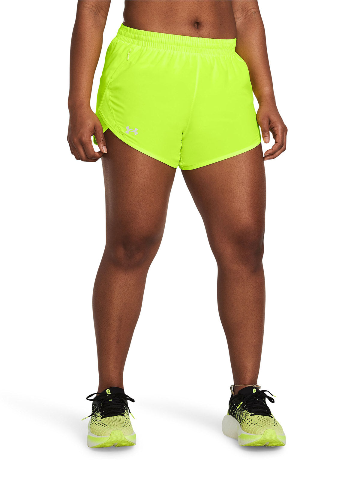 Shorts Under Armour fly-by amarillo para mujer