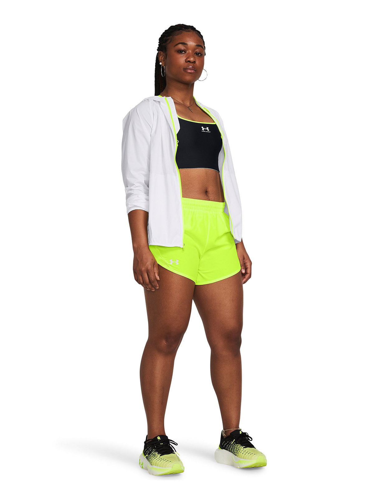 Shorts Under Armour fly-by amarillo para mujer
