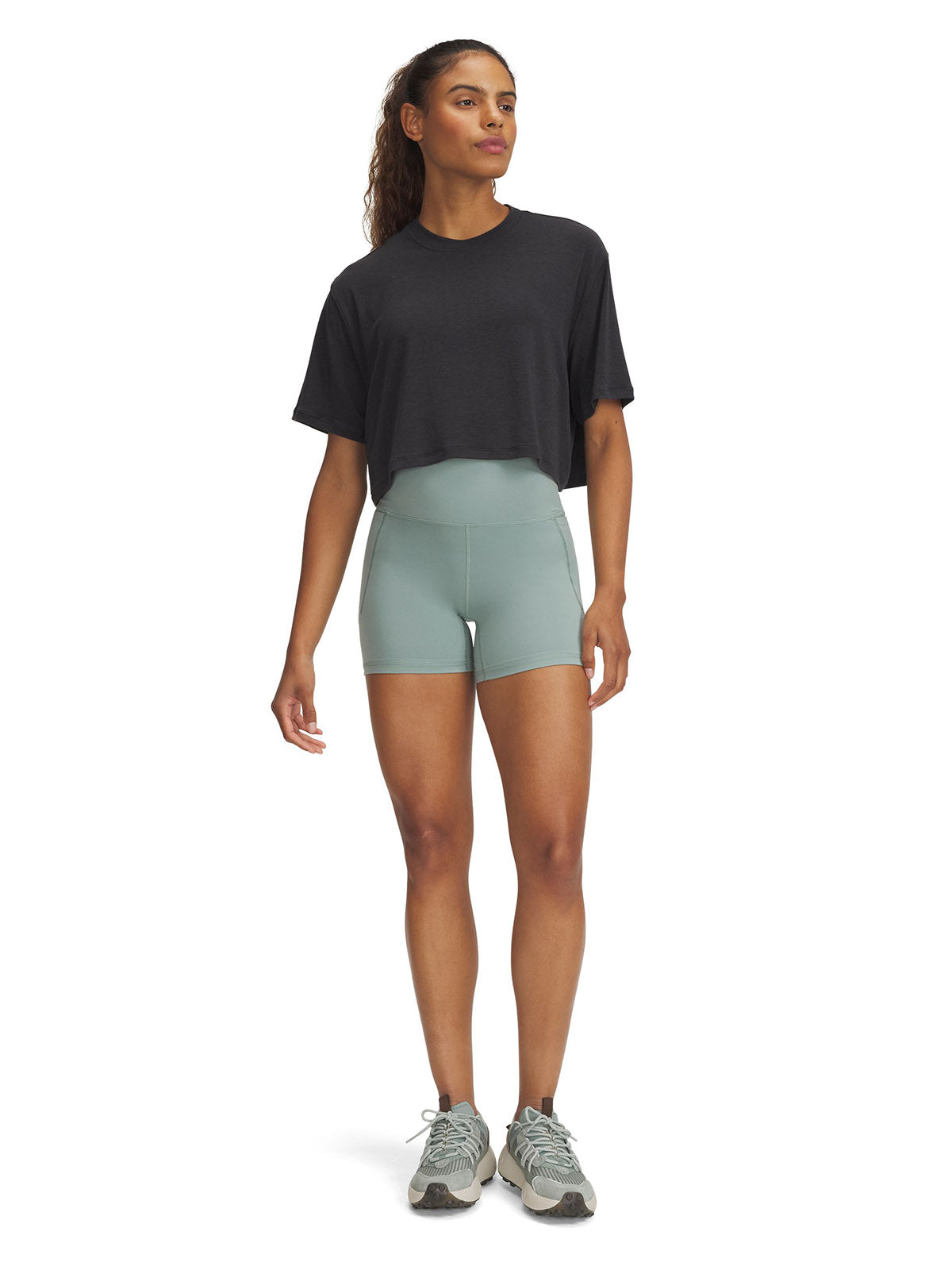 Calzas Under Armour meridian middy verde para mujer