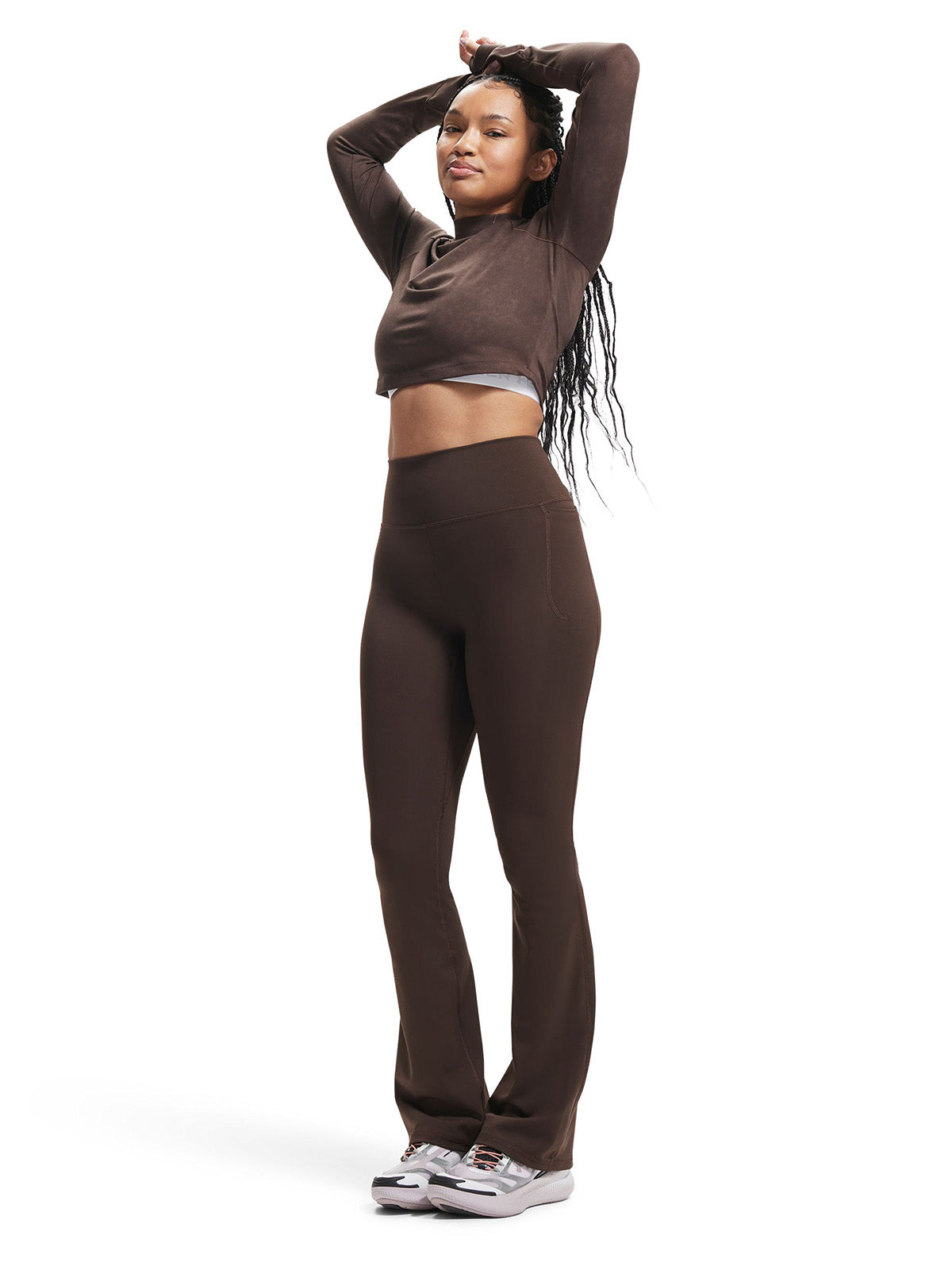 UA Meridian Flare Pantalon café para mujer
