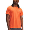 Polera manga corta Under Armour launch naranjo para hombre