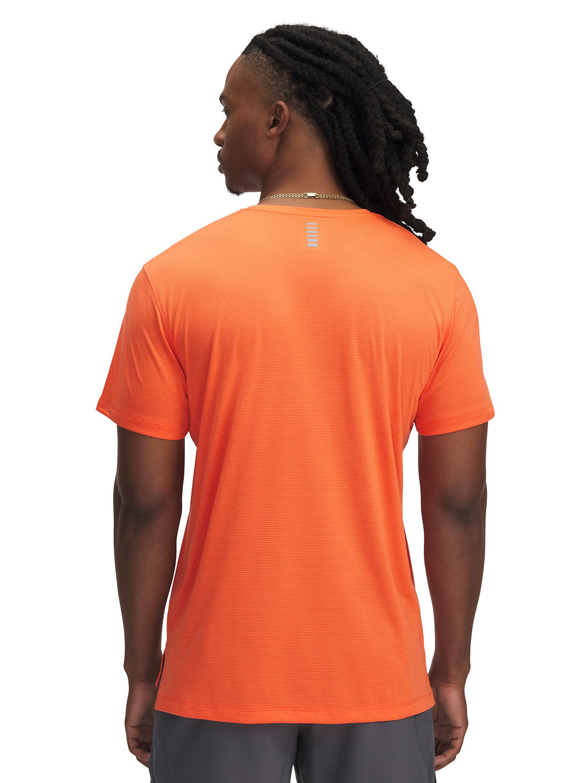 Polera manga corta Under Armour launch naranjo para hombre