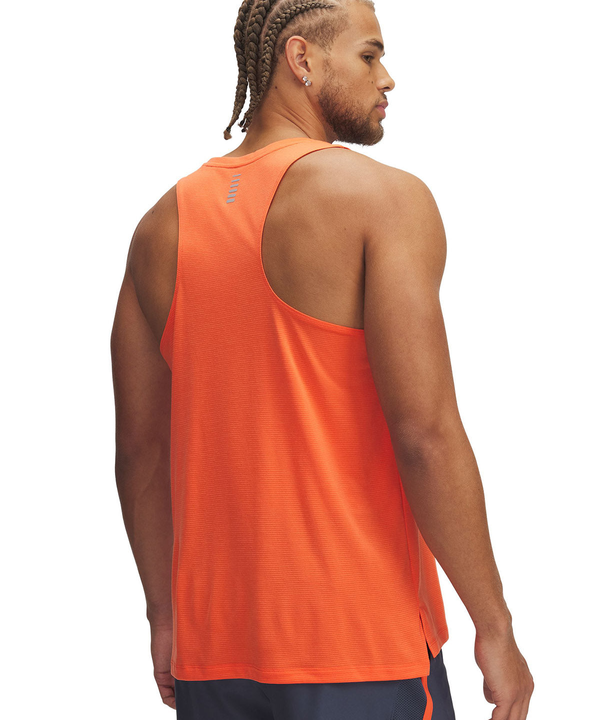 Polera sin mangas Under Armour launch naranjo para hombre