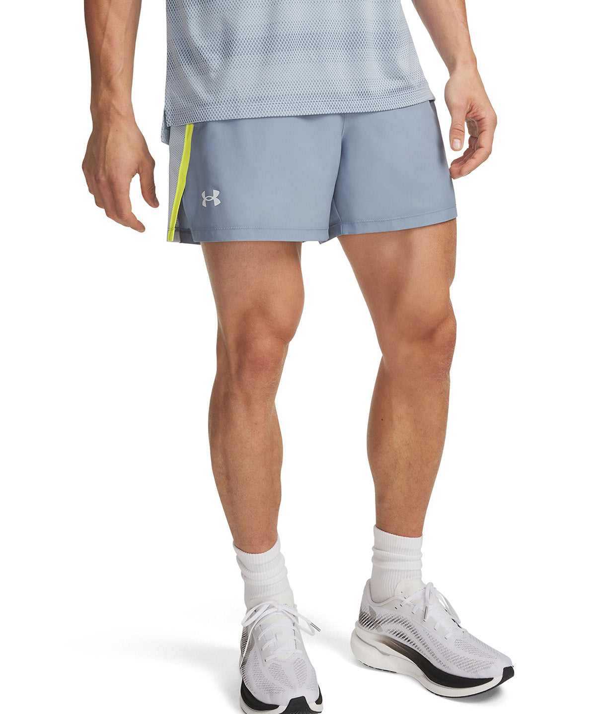 Short UA Launch 5" azul para hombre