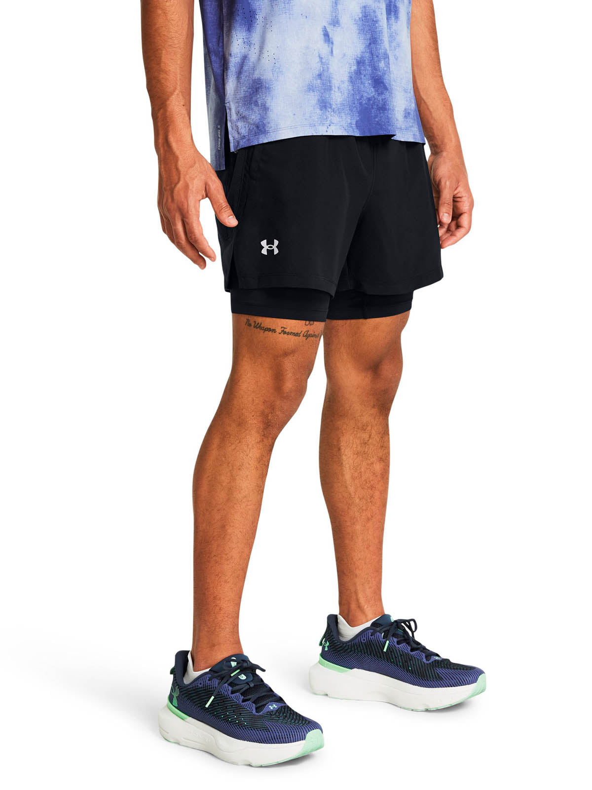 Shorts UA Launch 2 en 1 de 5" para hombre