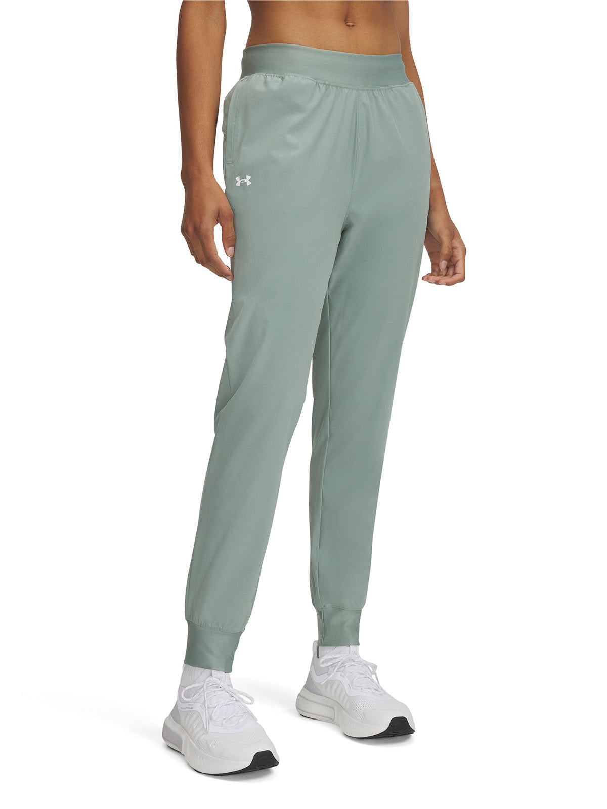 Pantalón Under Armour Rival tiro alto verde para mujer