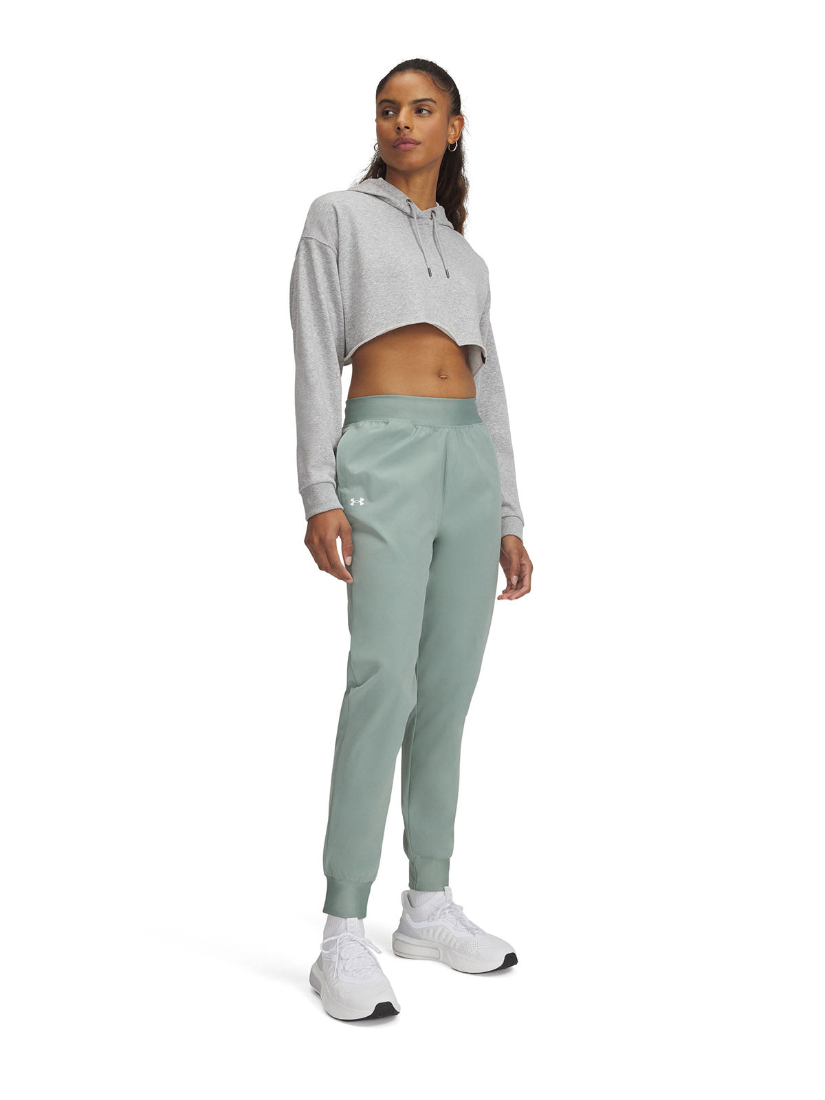 Pantalón Under Armour Rival tiro alto verde para mujer