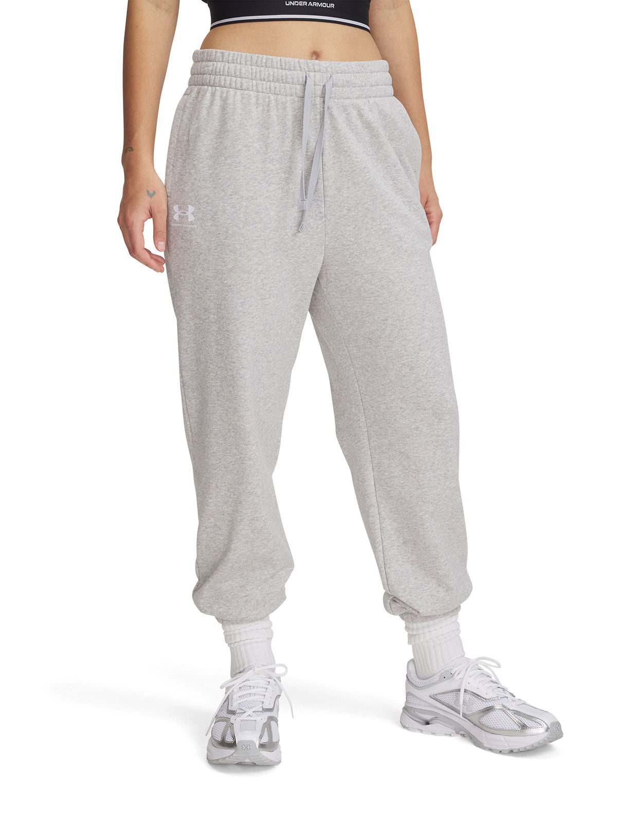 Jogger Under Armour Rival terry gris para mujer