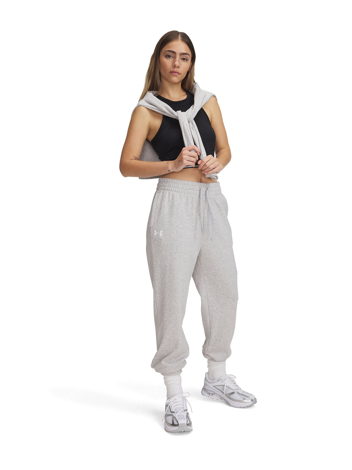 Jogger Under Armour Rival terry gris para mujer