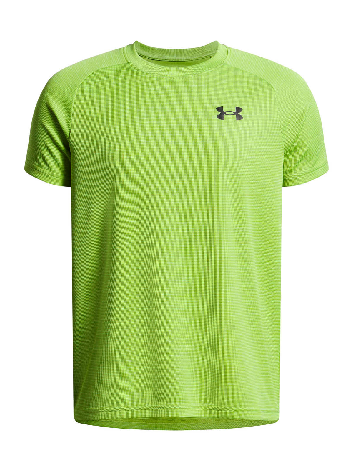 Polera manga corta de entrenamiento para hombre Tech Textured verde Under Armour