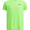 Polera manga corta Under Armour tech verde para niños