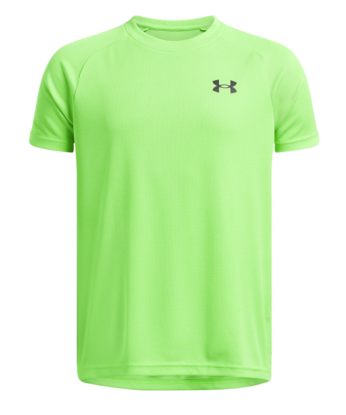 Polera manga corta Under Armour tech verde para niños