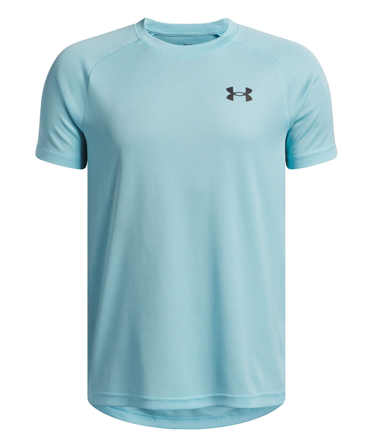 UA Tech Textured Polera Manga Corta azul para niño