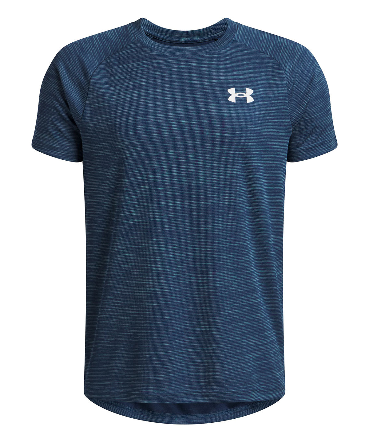 UA Tech Textured Polera Manga Corta azul para niño