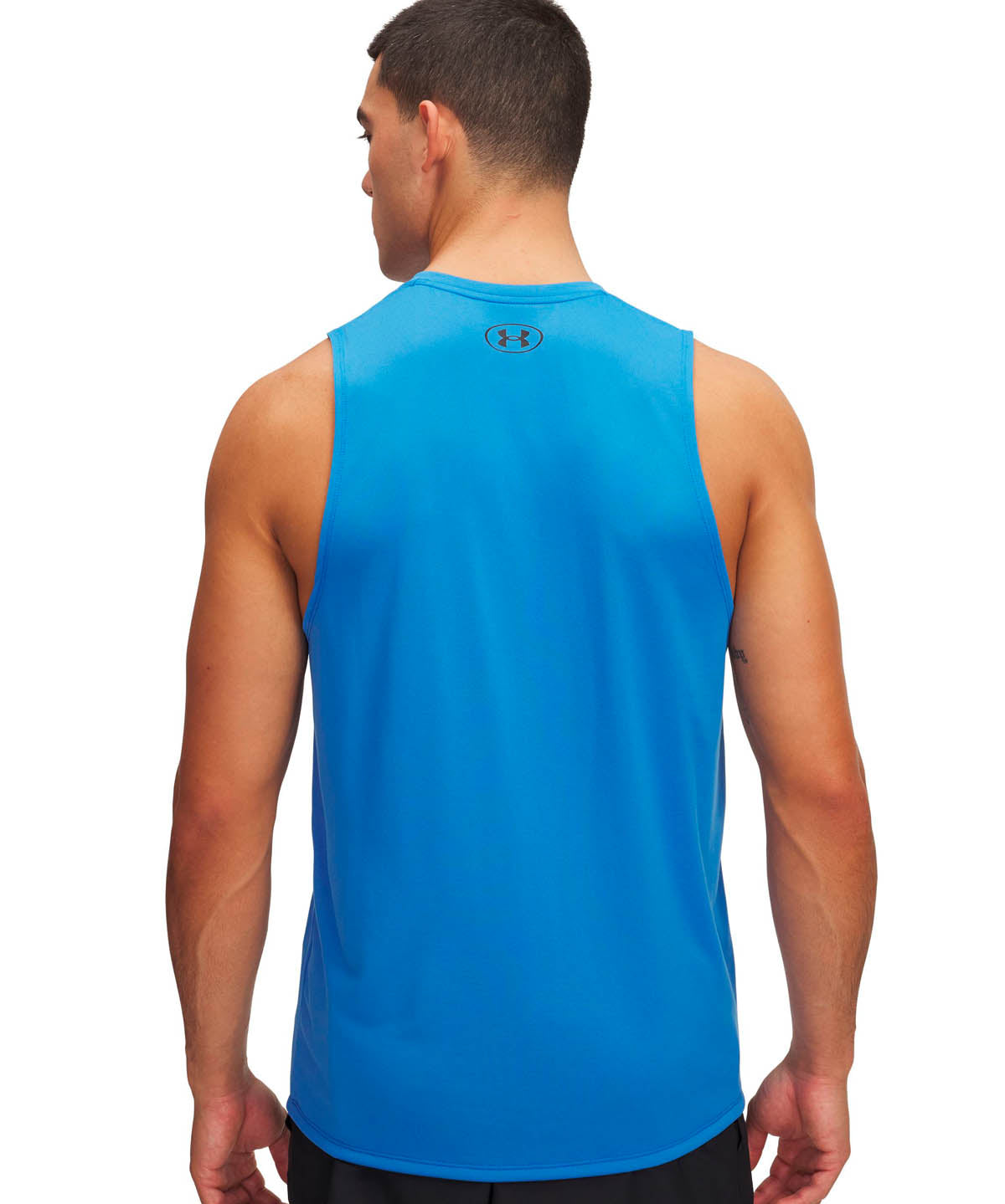 Polera sin mangas de entrenamiento para hombre Tech azul Under Armour