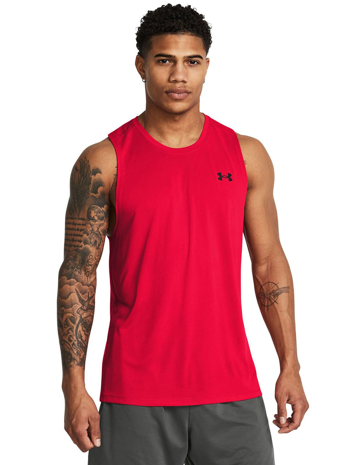 UA Tech Tank Polera Sin Mangas roja para hombre