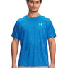 Polera manga corta de entrenamiento para hombre Tech Textured azul Under Armour
