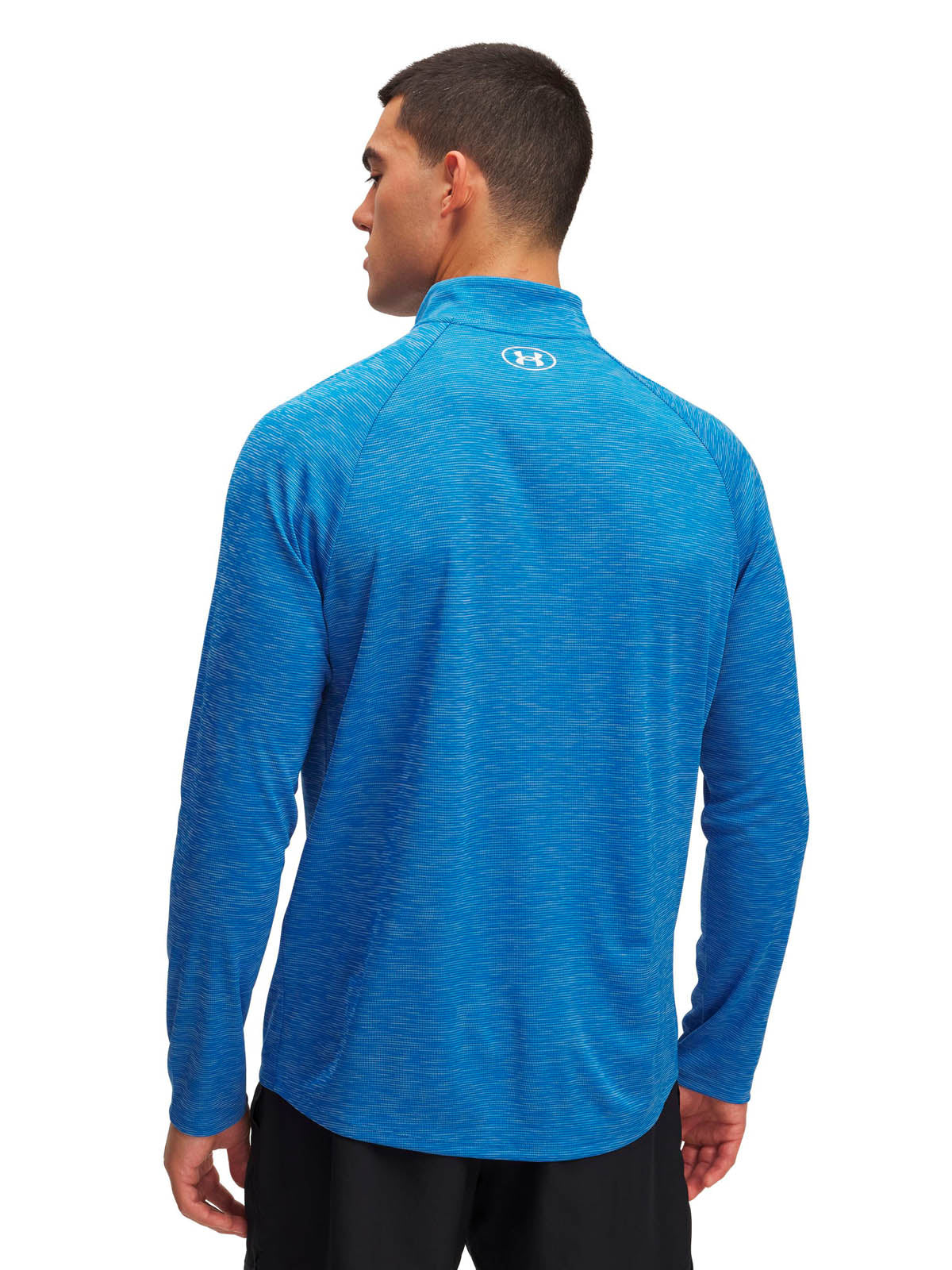 Polerón de entrenamiento para hombre Tech Textured ½ Zip azul Under Armour