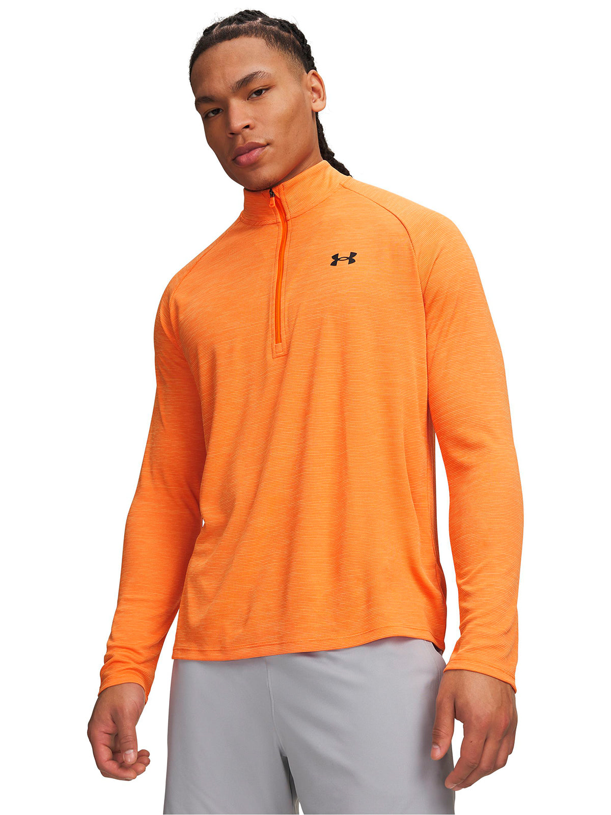 Poleron UA Tech Textured naranja para hombre