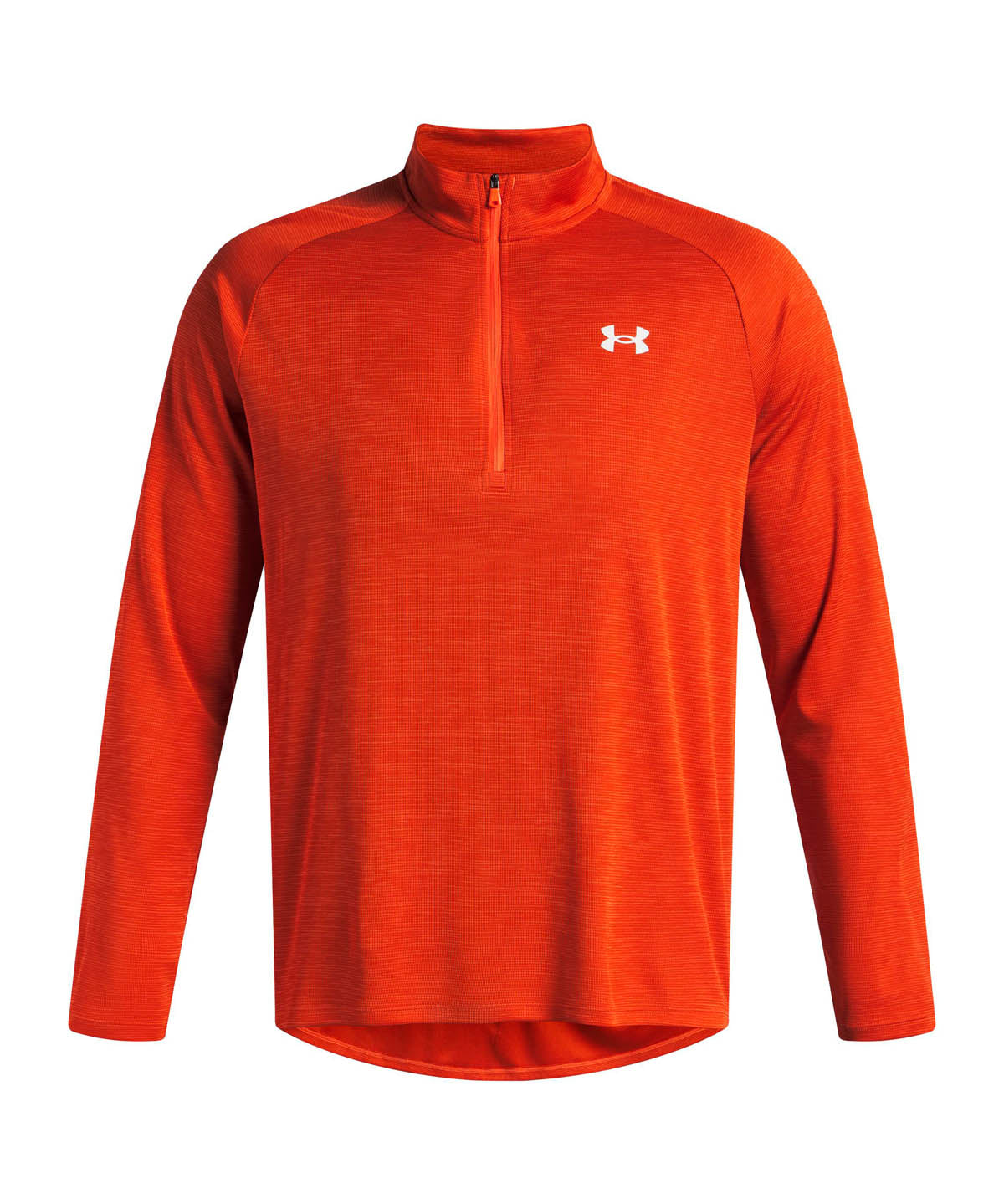 Polerón de entrenamiento para hombre Tech Textured ½ Zip naranjo Under Armour