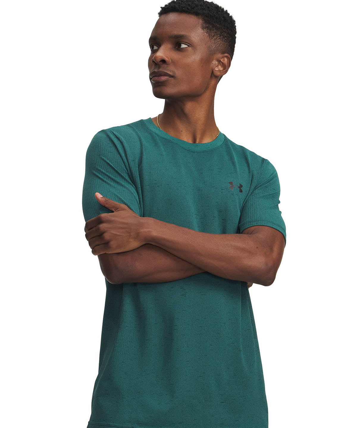 UA Vanish Seamless Polera manga corta verde para hombre
