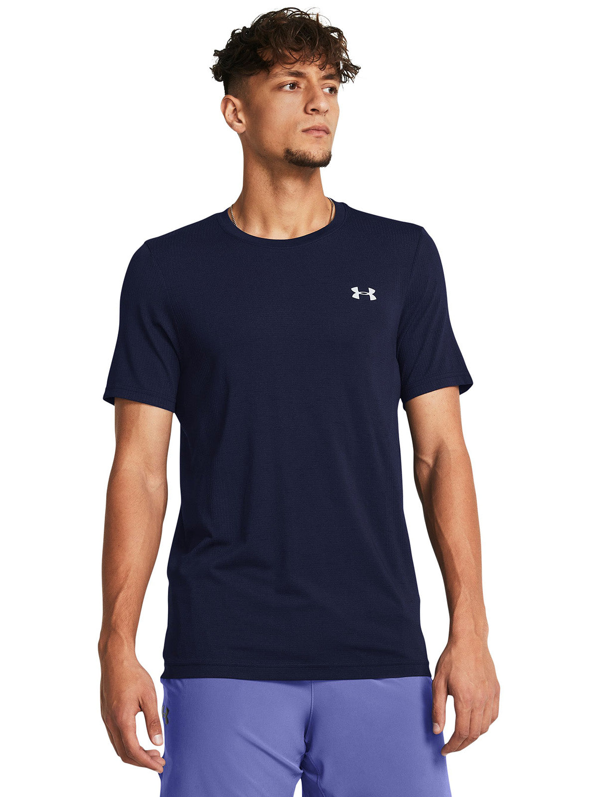 Polera manga corta Vanish Seamless Temporada 2026 Hombre Azul