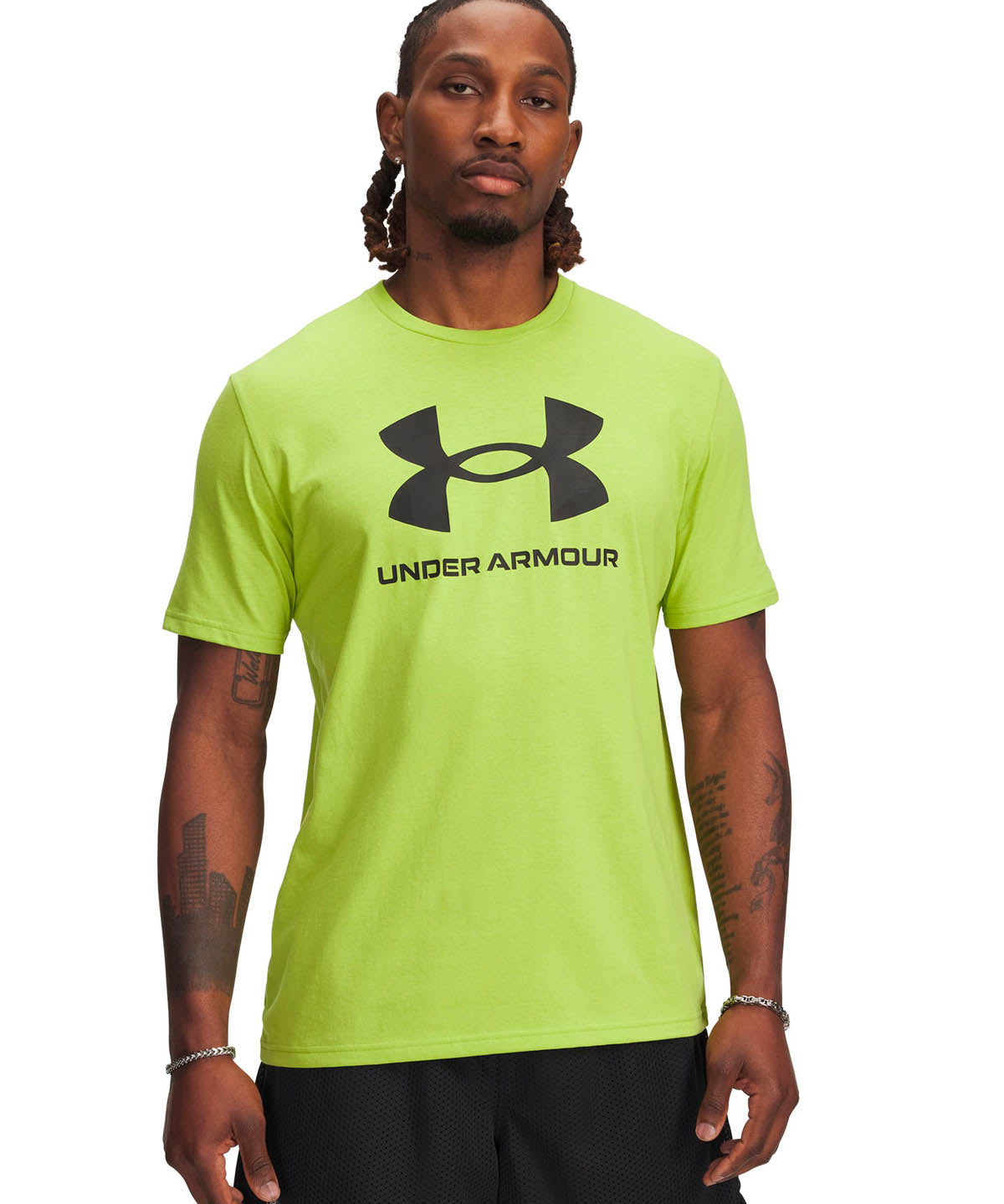 Polera manga corta Lifestyle para hombre Logo Verde Under Armour